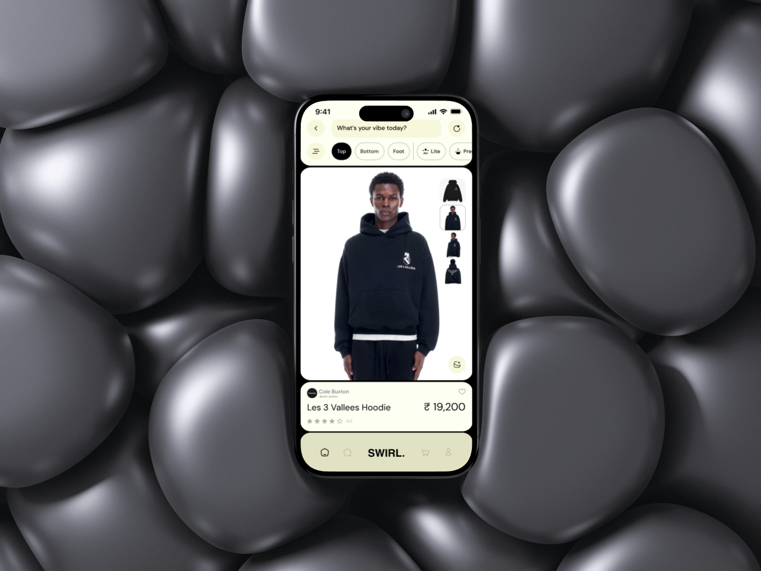 SWIRL app showcase on iPhone